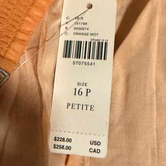 Anthropologie NWT Calida Maxi Bohemian Yellow Maxi Dress, size 16 Petite - Picture 10 of 12